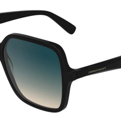 Longchamp Women's LO808S Black/Brown Blue Shaded Sunglasses