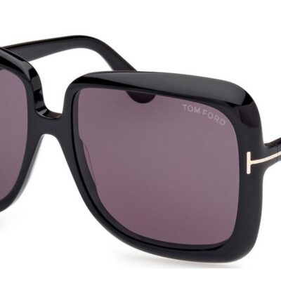 Tom Ford Women's LORELAI FT1156 Black/Smoke Violet Sunglasses