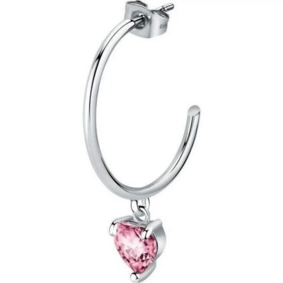 La Petite Story Single Steel Earrings With Pink Crystal LPS02AQM28 For Women