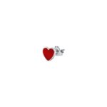 La Petite Story Single Steel Earrings With Red Enamel LPS02AQM64 For Women