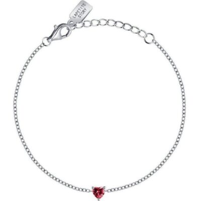 La Petite Story Silver Bracelet With White And Red Zircons LPS05AWV52 For Women