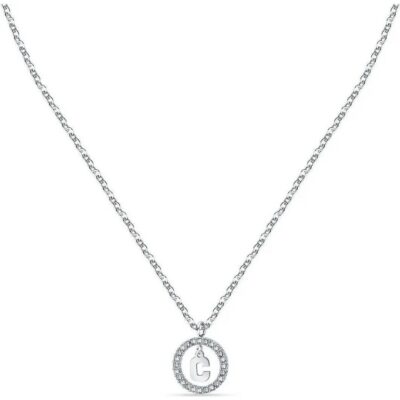 La Petite Story Letter C Steel Necklace With Clear Crystal LPS10ASF11 For Women