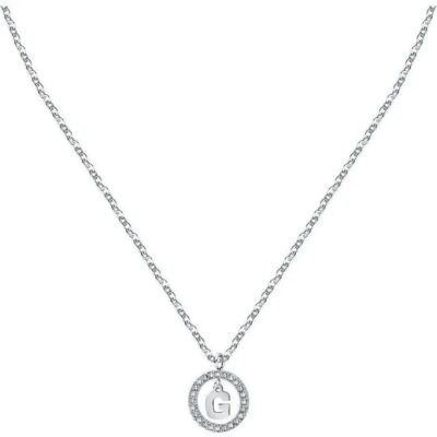 La Petite Story Letter G Steel Necklace With Clear Crystal LPS10ASF15 For Women