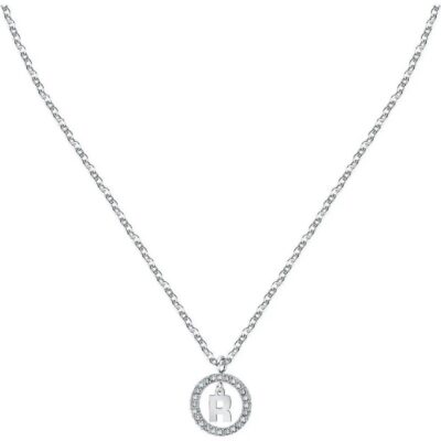 La Petite Story Letter R Steel Necklace With Clear Crystal LPS10ASF22 For Women