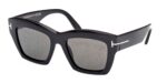Tom Ford Men's LUNA FT1191 Shiny Black/Grey Sunglasses