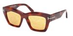 Tom Ford Men's LUNA FT1191 Blonde Havana/Light Brown Sunglasses