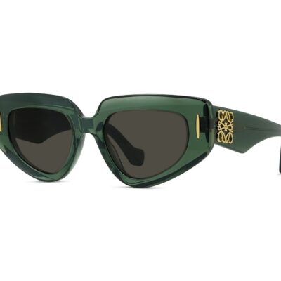 Loewe Women's LW40160I Green/Solid Brown Sunglasses