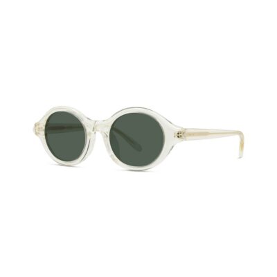 Loewe Women's LW40162U Transparent Pale Yellow/Solid Green Sunglasses