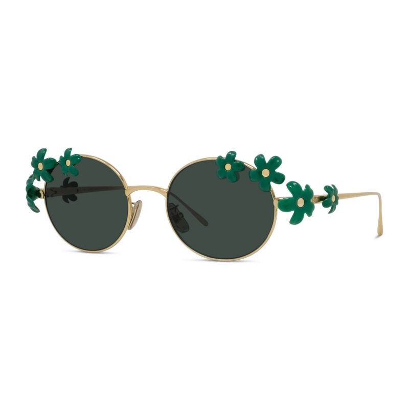 Loewe Women's LW40173U Shiny Endura Gold/Green Sunglasses Loewe Women's LW40173U Shiny Endura Gold/Green Sunglasses