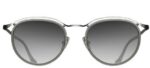 Matsuda Men's M3093 SUN Brushed Silver Matte Grey Crystal/Grey Shaded Sunglasses