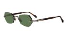 Matsuda Men's M5011 Antique Gold Dark Tortoise/Sage Green Sunglasses