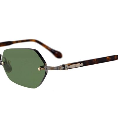 Matsuda Men's M5011 Antique Gold Dark Tortoise/Sage Green Sunglasses
