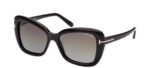 Tom Ford Women's MAEVE FT 1008 Black/Smoke Shaded Sunglasses