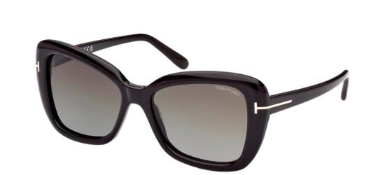 Tom Ford Women's MAEVE FT 1008 Black/Smoke Shaded Sunglasses Tom Ford Women's MAEVE FT 1008 Black/Smoke Shaded Sunglasses