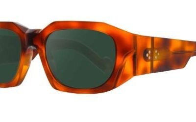 Ophy Men's MAJOR Polished Melted Havana/Green Sunglasses