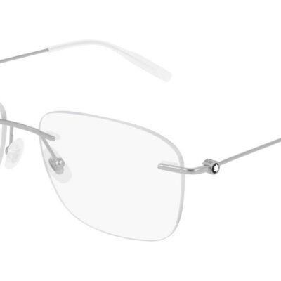 Montblanc Men's MB0075O Silver Eyeglasses