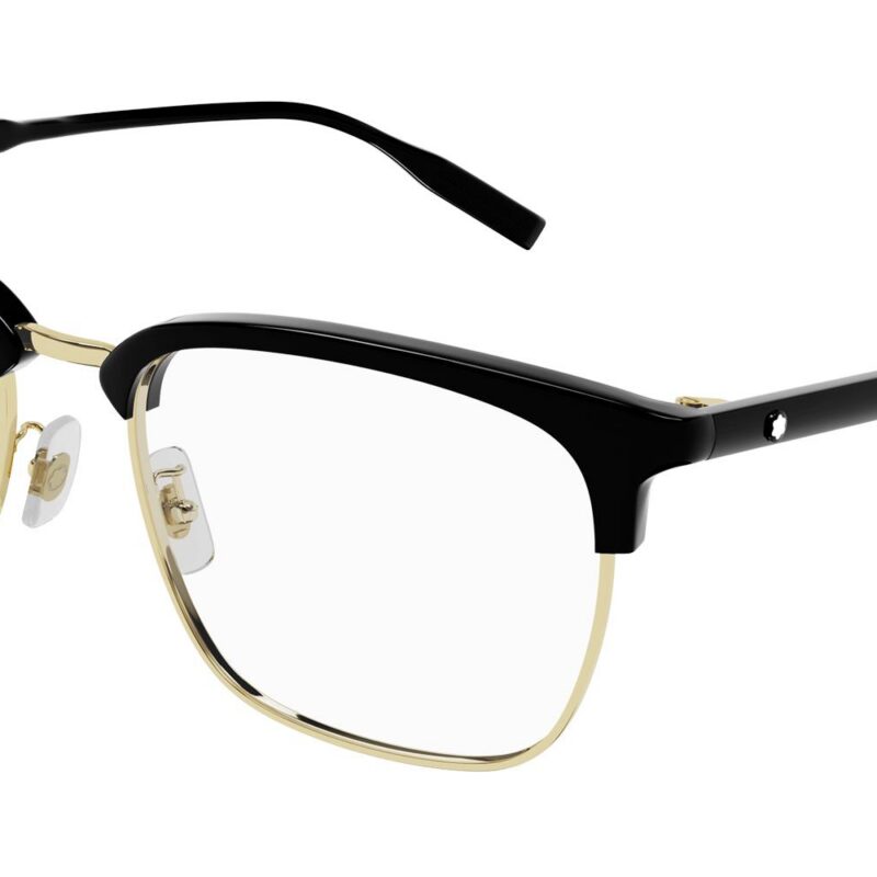 Montblanc Men's MB0199OA Black Gold Eyeglasses