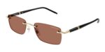 Montblanc Men's MB0344S Gold/Orange Sunglasses