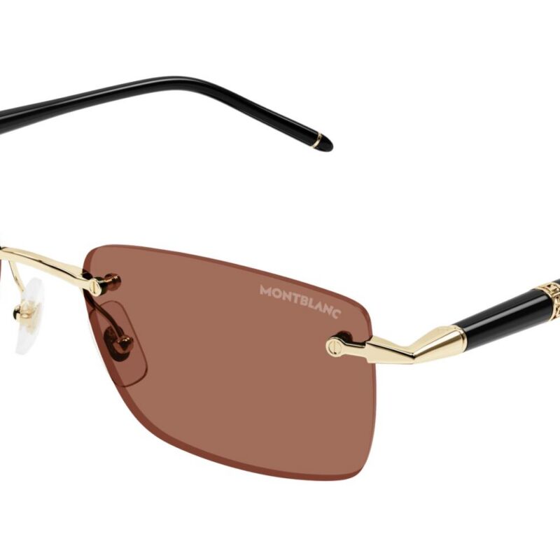 Montblanc Men's MB0344S Gold/Orange Sunglasses Montblanc Men's MB0344S Gold/Orange Sunglasses