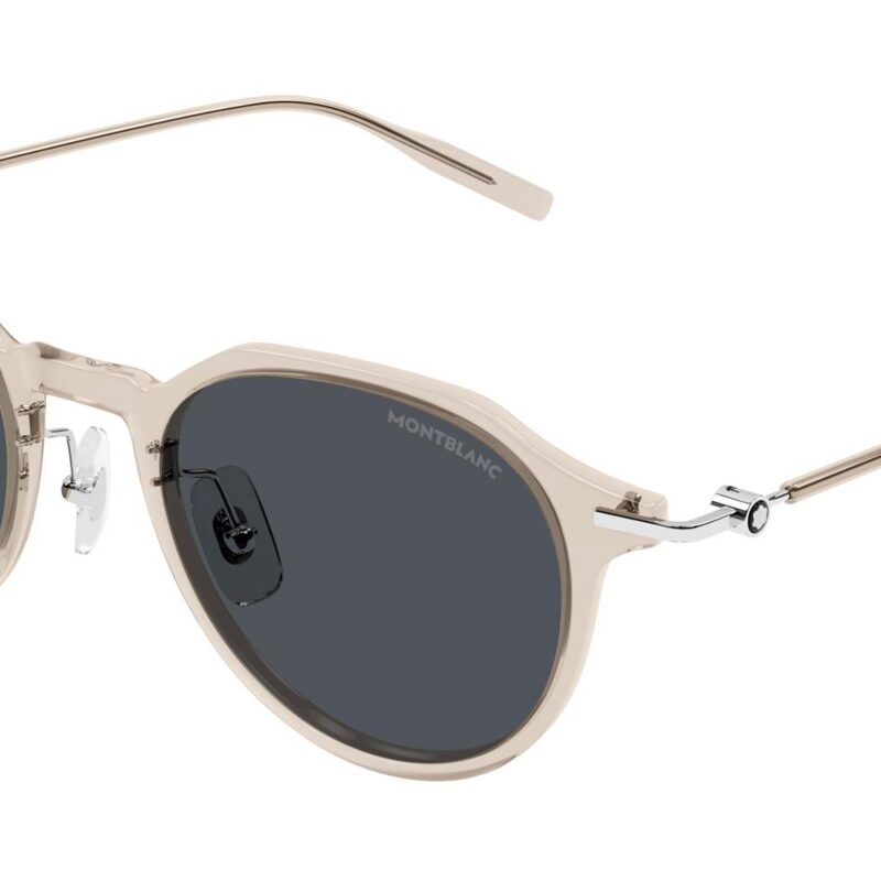 Montblanc Men's MB0355S Nude/Grey Sunglasses Montblanc Men's MB0355S Nude/Grey Sunglasses