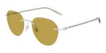 Montblanc Men's MB0428S Silver/Yellow Sunglasses
