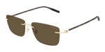 Montblanc Men's MB0429S Gold/Brown Sunglasses