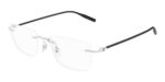 Montblanc Men's MB0431O Silver Black Eyeglasses