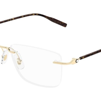 Montblanc Men's MB0431O Gold Black Eyeglasses