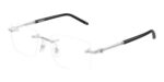 Montblanc Men's MB0444O Silver Black Eyeglasses