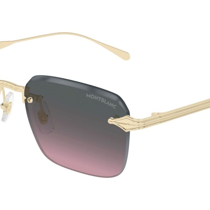 Montblanc Men's MB0456S Gold/Grey Violet Sunglasses Montblanc Men's MB0456S Gold/Grey Violet Sunglasses