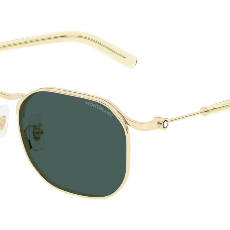 Montblanc Men's MB0459S Gold/Green Sunglasses