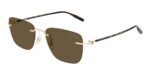 Montblanc Men's MB0470S Gold/Brown Sunglasses
