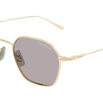 Montblanc Men's MB0472S Gold/Violet Sunglasses