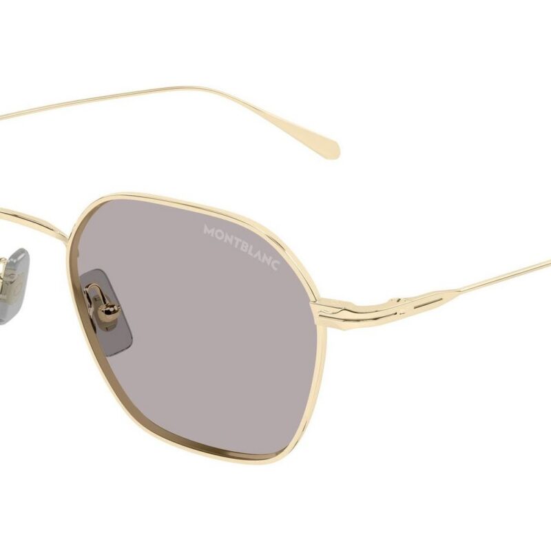 Montblanc Men's MB0472S Gold/Violet Sunglasses