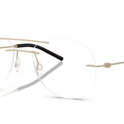 Moncler Men's ME1003 Matte Gold Eyeglasses