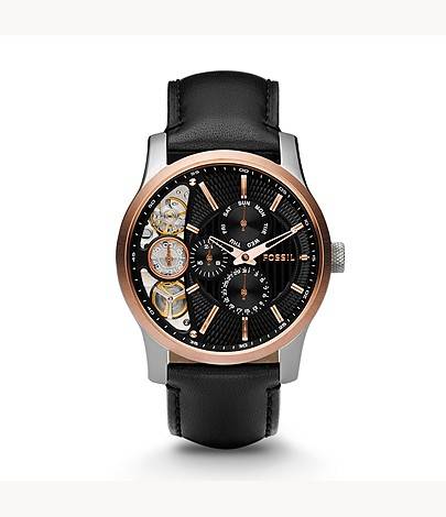 Fossil Men's 42mm Two-Tone Rose Gold and Silver Watch (ME1099) Fossil Men's 42mm Two-Tone Rose Gold and Silver Watch (ME1099)
