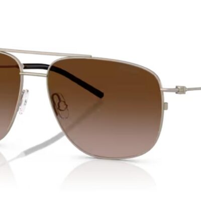 Moncler Unisex ME4004 Matt Bronze/Dark Brown Mirror Rosé Gold Sunglasses