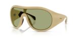 Moncler Men's ME8004 Matte Camel/Green Sunglasses