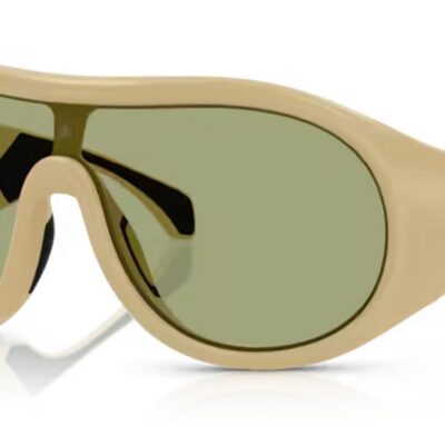 Moncler Men's ME8004 Matte Camel/Green Sunglasses