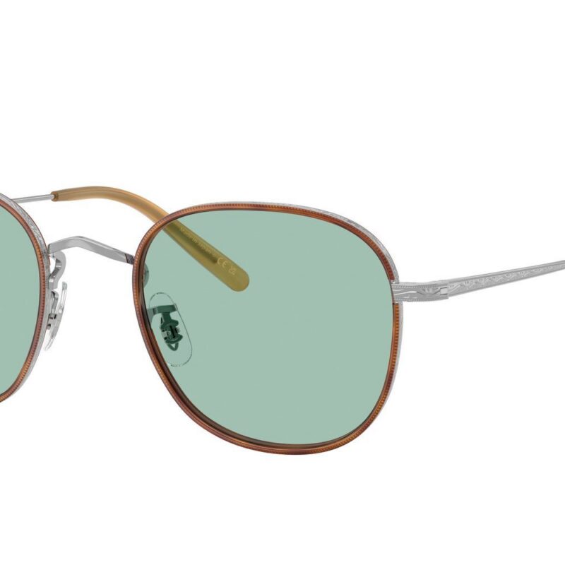 Oliver Peoples MEHR OV 1375T Silver Amber/Light Green Demo Lenses Transmission Rate 49.5 Eyeglasses
