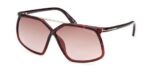 Tom Ford Women's MERYL FT 1038 Red Havana/Violet Pink Shaded Sunglasses