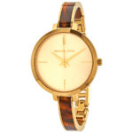 Michael Kors Women's 36mm Gold Tortoise Bangle Watch (MK4341)