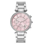 Michael Kors Women's Parker Chronograph 39mm Silver Pave Watch (MK6105)