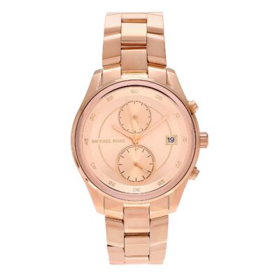 Michael Kors Women's Rose Gold-Tone Chronograph Watch (MK6465)