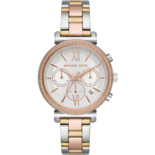 Michael Kors Unisex Sofie Chronograph 39mm Tri-Tone Watch (MK6688) Michael Kors Unisex Sofie Chronograph 39mm Tri-Tone Watch (MK6688)