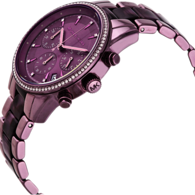 Michael Kors Unisex Bradshaw Chronograph 37mm Purple Watch (MK6720)