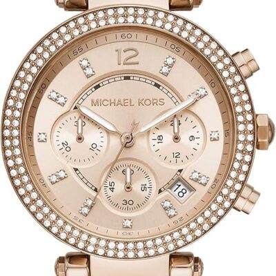 Michael Kors Unisex Parker Chronograph 39mm Rose Gold Watch (MK6832)