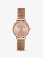 Michael Kors Women's 32mm Rose Gold Mesh Watch (MK7122)
