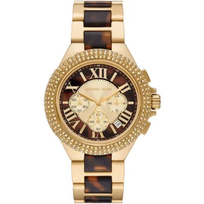 Michael Kors Women's 43mm Gold-Toned Tortoiseshell Watch (MK7269)