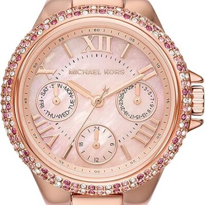 Michael Kors Women's Camille 33mm Rose Gold Pink Watch (MK7273)